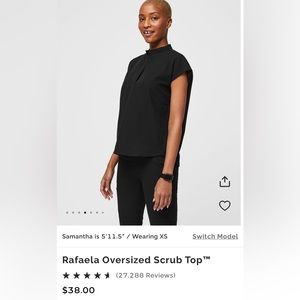 Figs women's Black Rafaela™ - Oversized Scrub Top - 2XL / Black